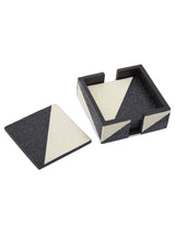 Fifty Five South Ezra Black/White Coaster Set of 4