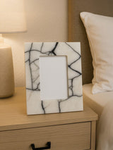 Fifty Five South Black White Marmara Marble Photo Frame