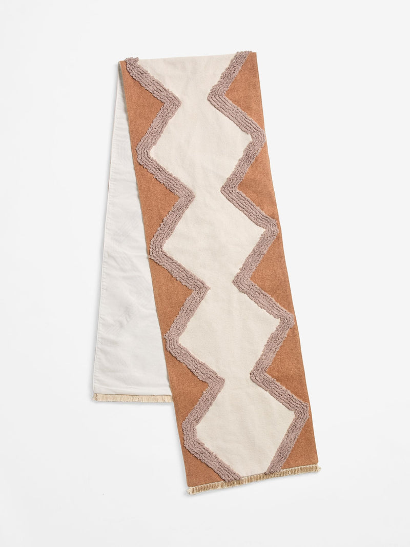 Natural Farah Tufted Kitchen Table Runner