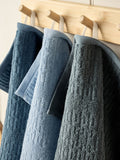 Blue terry tea towels set of 3 - British product