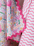 Lucy Tiffney pink and yellow tea towels set of 2, UK version
