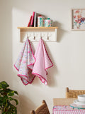 Lucy Tiffney pink and yellow tea towels set of 2, UK version