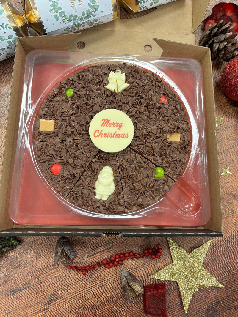 The Gourmet Chocolate Pizza Co Christmas 7 Inch Chocolate Pizza
