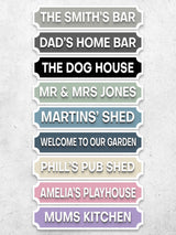 Loveabode Natural Personalised 3D Custom Street Sign Wall Décor 55x15cm