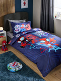 Blue Spidey and Friends duvet cover and pillowcase set Single - British product