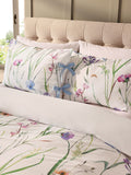 White Spring Meadow Floral duvet cover and pillowcase set (British brand)