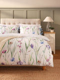 White Spring Meadow Floral duvet cover and pillowcase set (British brand)