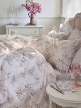 Shabby Chic by Rachel Ashwell Bird Chinoiserie Floral Print Petite Ruffle Duvet Cover and Pillowcase Set