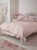 Shabby Chic Broderie Anglaise duvet cover set for single bed (British brand)