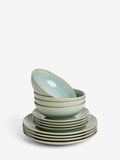 Sage Green Hampton dinner set 12 piece, imported from the UK