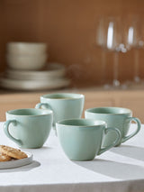 Sage Green Hampton Stoneware Mugs Set of 4