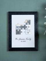 No Ordinary Gift Family Puzzle Pieces A5 Personalized Keepsake Print