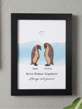 Personalised Penguins Couples Print by No Ordinary Gift