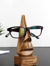 PMC Personalised Wooden Nose Shaped Glasses Holder