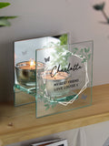 Personalised Mirrored Glass Tea Light Candle Holder by PMC