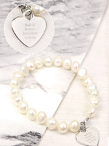 PMC Natural Personalised Freshwater Pearl White Bracelet