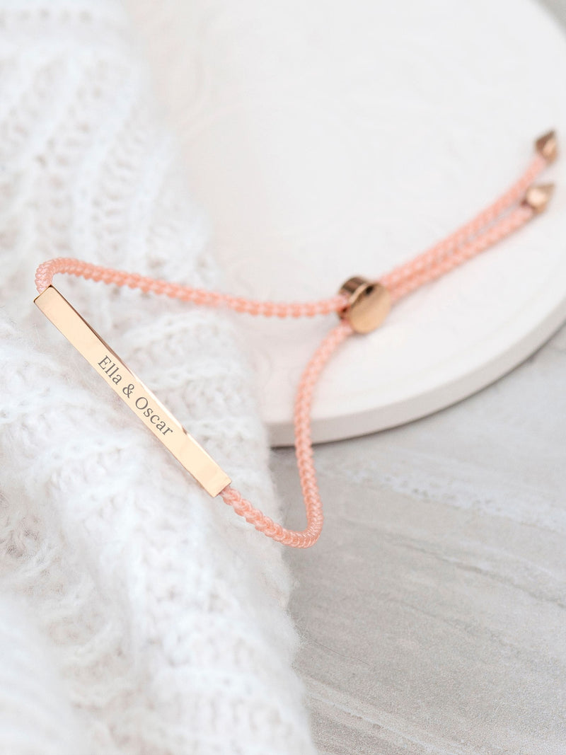 Treat Republic gold tone personalised identity rope bracelet 28cm (British brand)
