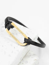 Treat Republic Shoreditch Leather Black Bracelet - Men's Personalised Accessory