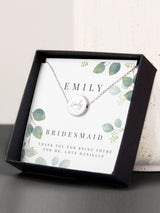 PMC Silver Personalised Wedding Party Necklace and Box Gift Set