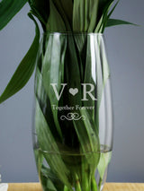 PMC Natural Personalised Monogram Bullet Glass Vase 22 x 11 x 11cm