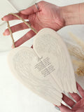 PMC white ceramic wings sympathy memorial decoration, imported from the UK