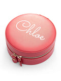 Treat Republic Personalised Pink Coral Round Jewellery Case