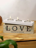 PMC personalized LOVE wooden tealight holder, imported from the UK