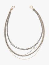 AllSaints Gold Tone Mixed Layered Necklace