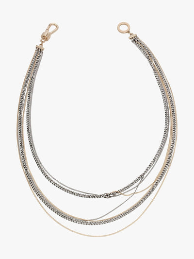 AllSaints Gold Tone Mixed Layered Necklace