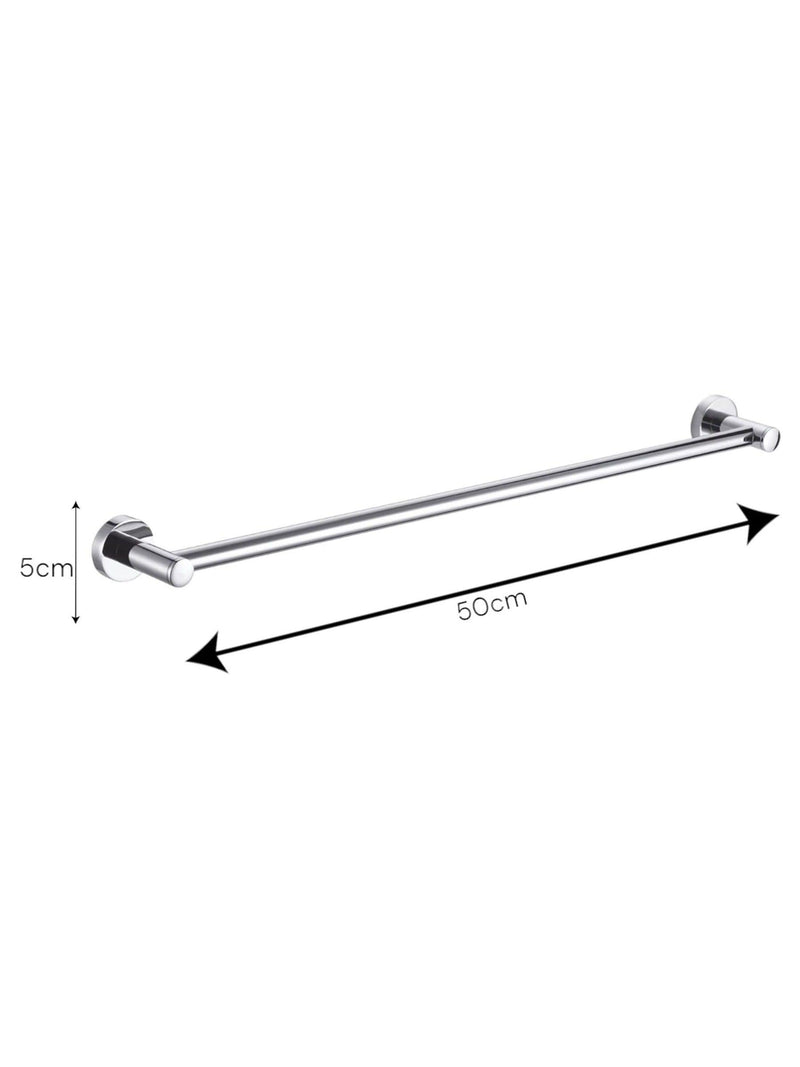 Showerdrape Silver Modernity wall mounted towel rail 50cm (British brand)