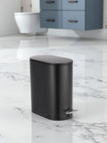 Showerdrape Black Fortuna 5L bathroom pedal bin and toilet brush set (British brand)
