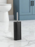 Showerdrape Black Fortuna 5L bathroom pedal bin and toilet brush set (British brand)