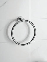 Showerdrape Silver Modernity Wall Mounted Towel Ring