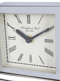 Libra Interiors Silver Plaza Nickel Mantel Clock