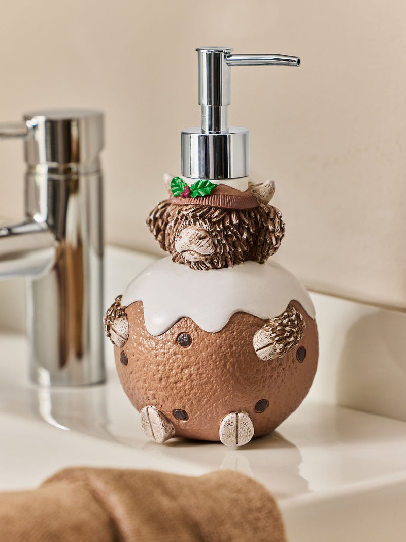 Brown Hamish Christmas Pudding Soap Dispenser