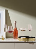 Nude Set of 2 Dusty Rose Round Up Coupe Glasses