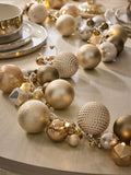 Gold Bauble Pre Lit Christmas Garland