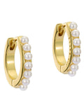 Ted Baker gold tone pearl persia huggie earrings (British brand)