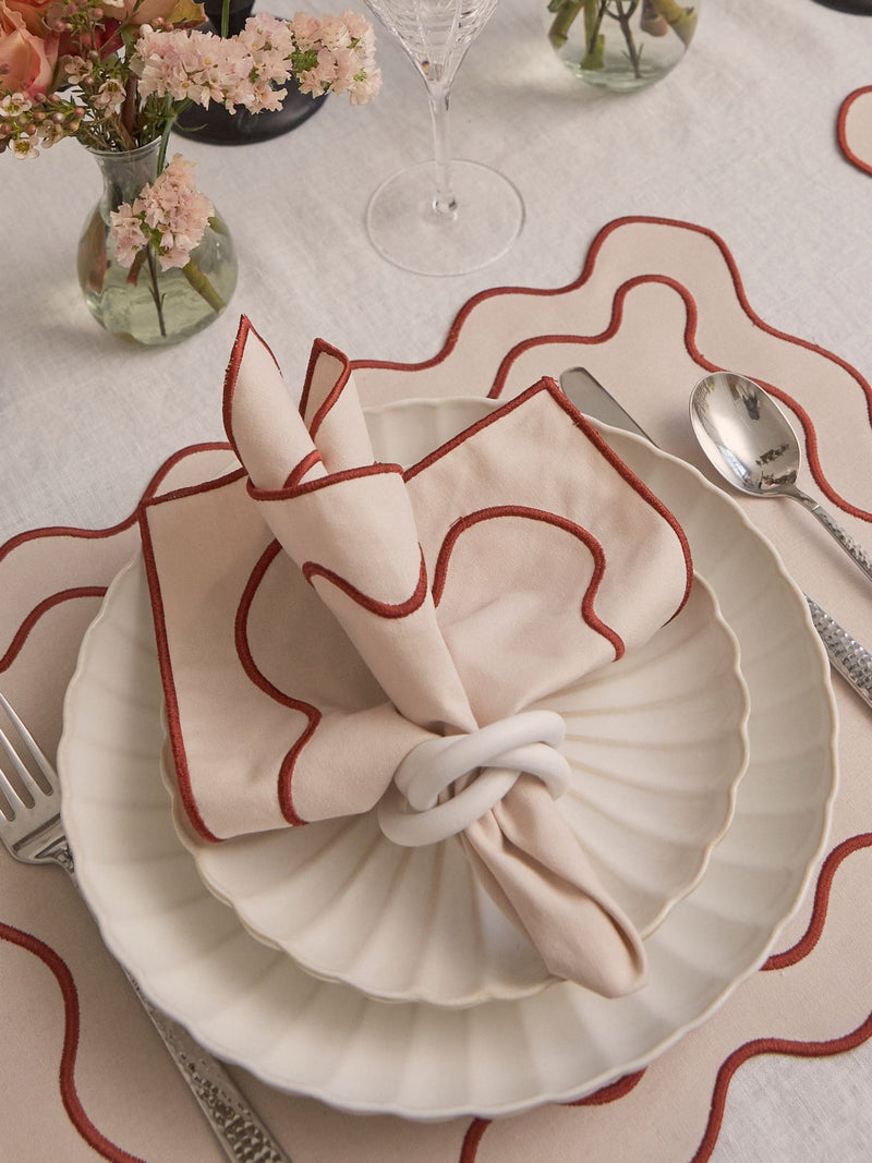 Dusty rose napkins set of 4 40cm x 40cm (British brand)