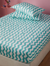 Eleanor Bowmer Aqua Wave 180 Thread Count Fitted Bed Sheet