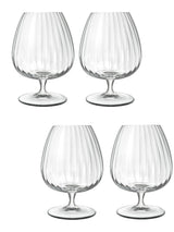 Luigi Bormioli Grey Optica Cognac Glasses Set of 6