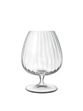 Luigi Bormioli Grey Optica Cognac Glasses Set of 6, UK version