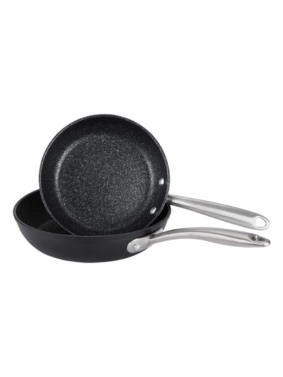 Prestige Grey Scratch Guard Frying Pan Set with 21cm and 25cm Pans