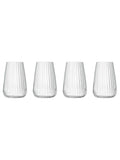 Luigi Bormioli Grey Optica stemless hi ball glasses set of 6, UK version