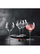 Luigi Bormioli Set of 4 Grey Diamante Gin Glasses