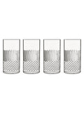 Luigi Bormioli grey diamante hi-ball glasses set of 6, UK version