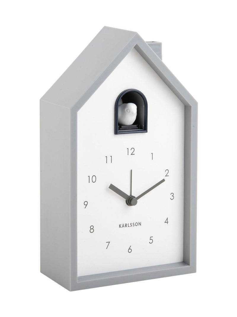 Karlsson mouse grey modern cuckoo alarm clock 20x12x6cm, UK version