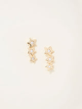FatFace Gold Tone Trio Star Earrings
