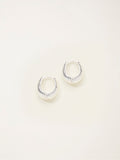 FatFace Silver Tone Textured Hoop Earrings