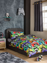 Bright Gamer Super Soft Brushed Cotton Duvet Cover and Pillowcase Set